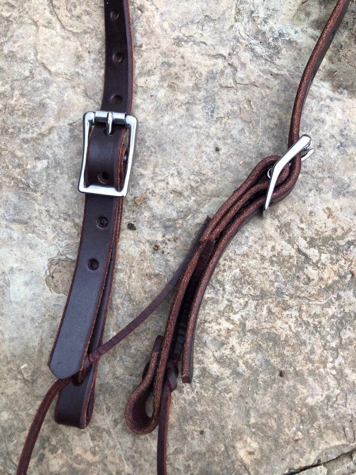 Hand made slip Ear Headstall, Herman Oak Leather headstall, one ear headstall, butter soft headstall