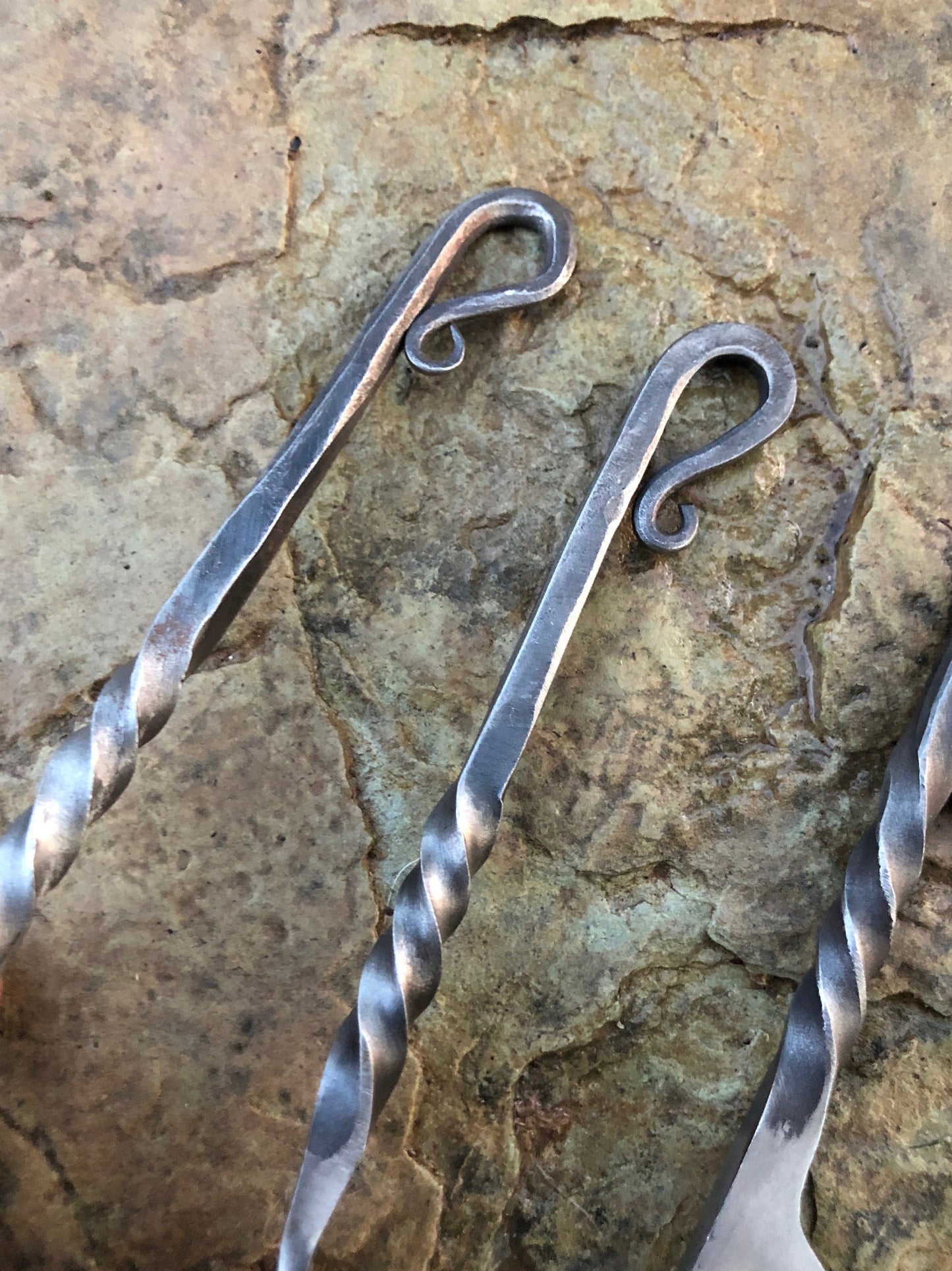 Camping Utensils, Hand forged Utensils, Hand forged fork, hand forged spoon, hand forged knife, Boy Scouts, Rustic , Backcountry Camping,