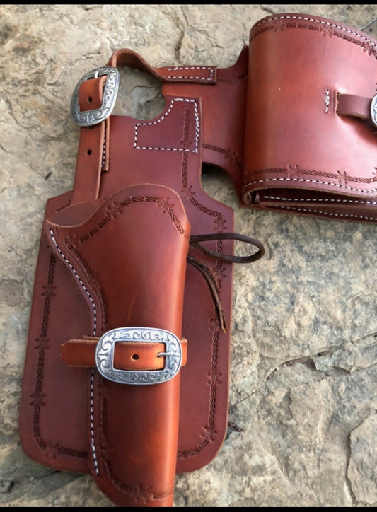 Saddle Horn Holster, Saddle Holster, Leather revolver holster, revolver holster, Saddle Holster, Holster for saddle, Gift for rancher,
