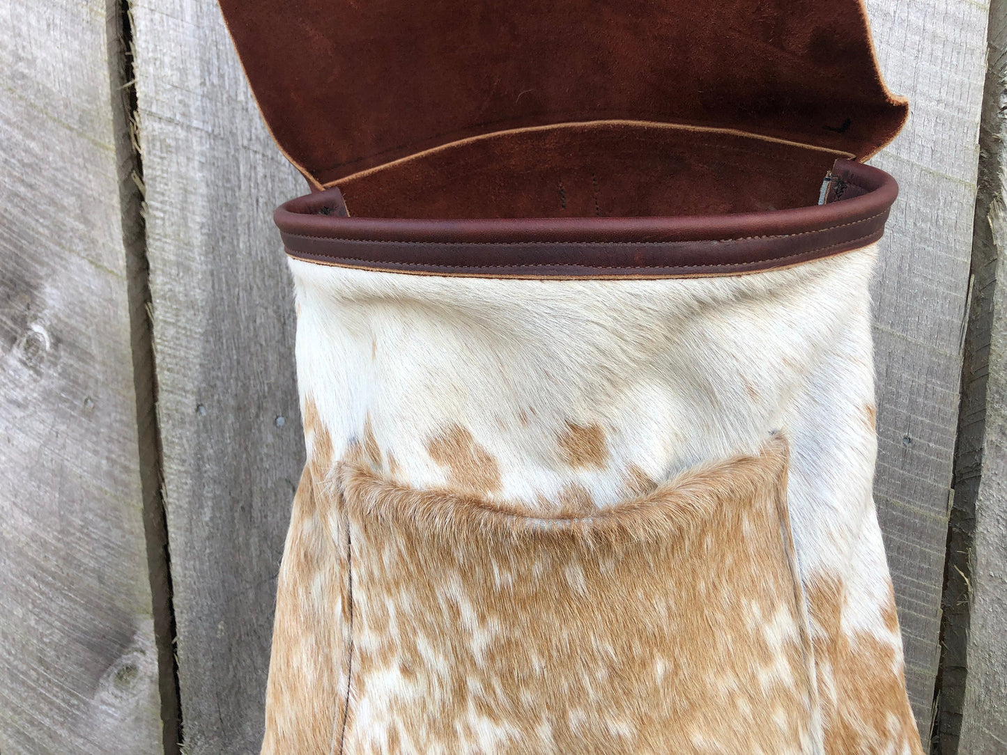 Handmade Leather Backpack, Brazilian Hair on backpack, Leather Backpack, Handmade backpack, Made in the USA, Diaper bag, overnight bag,