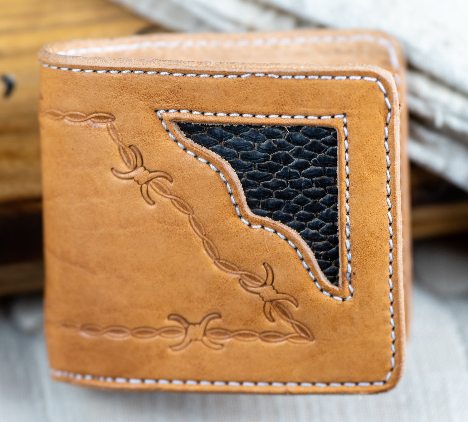 Beaver Tail Wallet/ Leather Wallet/ Mens Wallet/ Gift for Him/ 