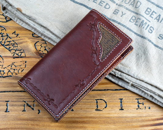 Trucker style Wallet, Check Book Cover, Leather wallet