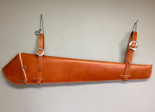 Leather Scabbard for Scoped Rifle