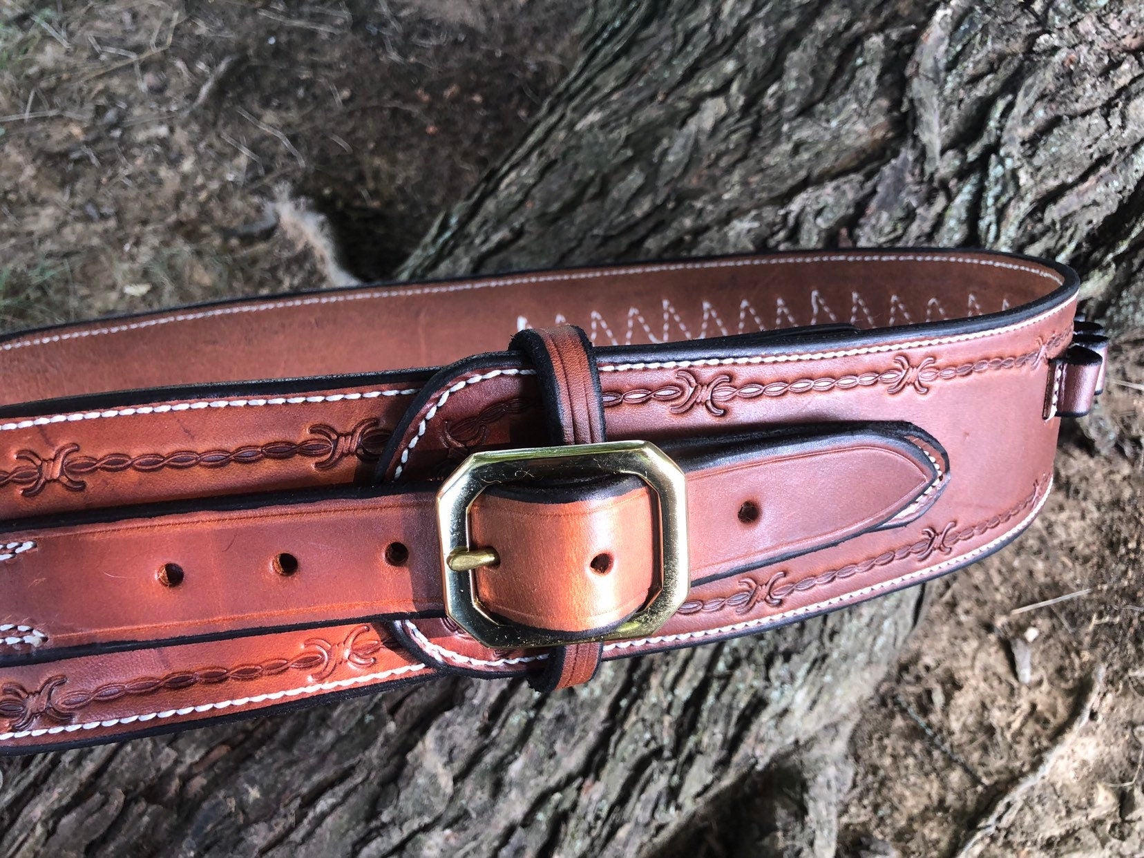 Handmade Cowboy gunbelt, bullet loop, ammo belt, for .22, .38, .357 ...