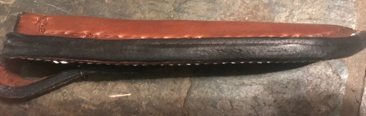 Vertical Knife Sheath Handmade from Saddle Leather