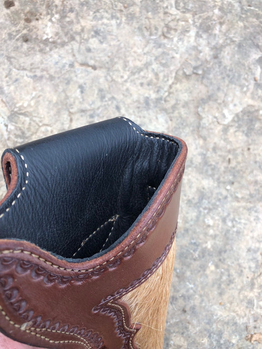 Large frame revolver holster, inlay revolver holster, 44 holster, 45 holster, lined holster, 6 inch barrel holster