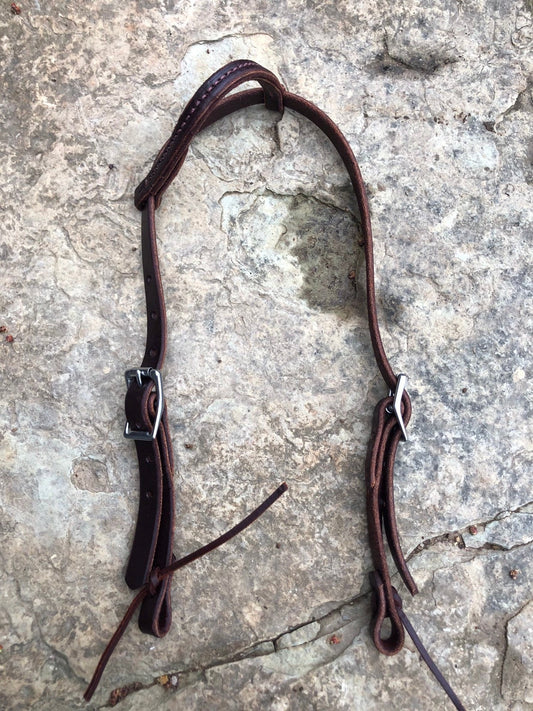 Hand made slip Ear Headstall, Herman Oak Leather headstall, one ear headstall, butter soft headstall