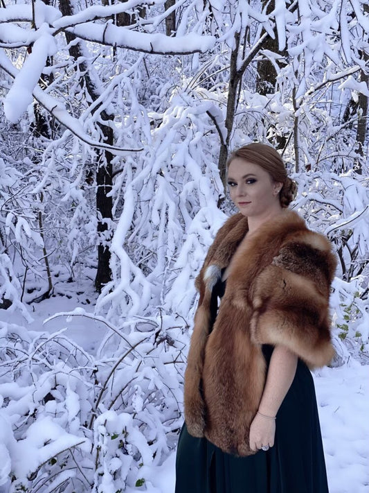 Authentic Fox Stole, Fox cape, Fox cape, real fox, Fox Wrap, Fox Fur, Vintage Fox Cape, Fox, Red Fox Fur,