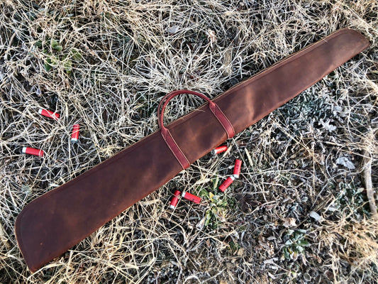 Shotgun Case, Shotgun Carrying case, Leather Shotgun Case,