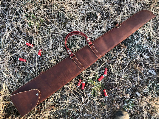 Shotgun Case, Shotgun Carrying case, Leather Shotgun Case,