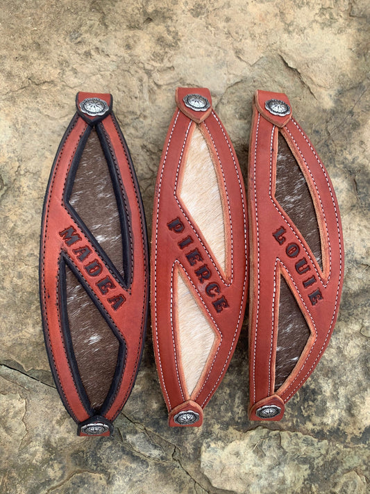 Handmade personalized Bronc Noseband, bronc noseband, leather noseband,
