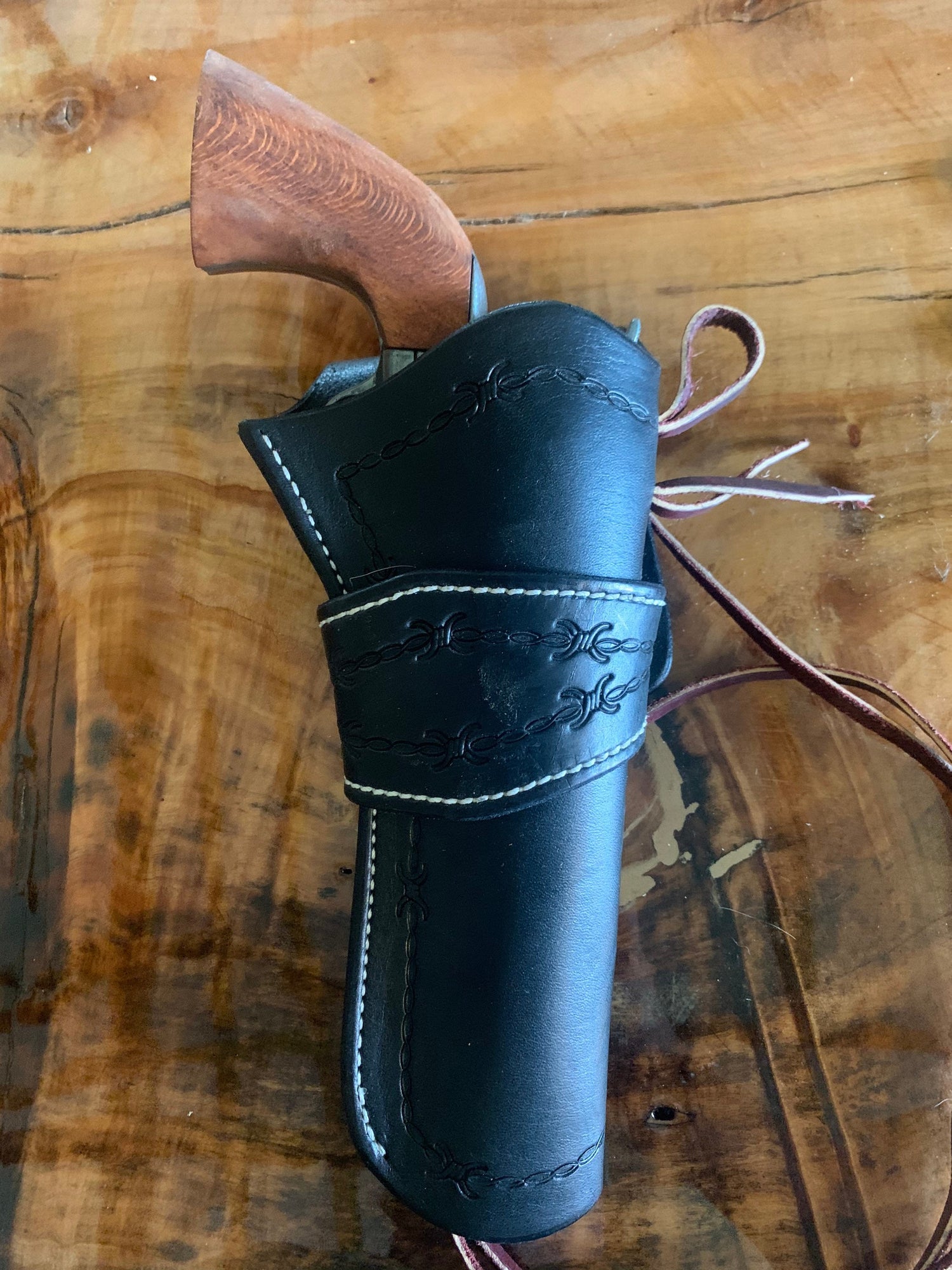 Handmade western .22/.357/.44/.45 Revolver Holster for standard frame –  Rising Star Forge and Leather Works