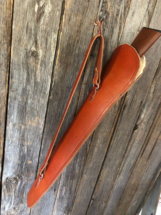 Handmade leather shoulder rifle carrying case, leather rifle case, rifle case, should case, rifle scabbard